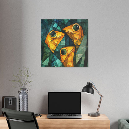 If We Don't Move Maybe They Won't See Us - Garden Friends - Fine Art Print on Canvas