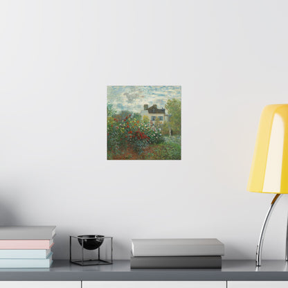 Monet - Artist's Garden at Argenteuil Fine Art Print
