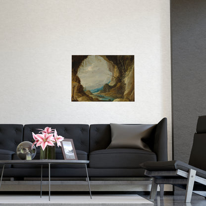 Vista from a Grotto - Romantic Cave Landscape Fine Art Poster