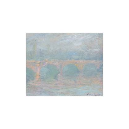 Waterloo Bridge London at Sunset - Monet Fine Art Poster