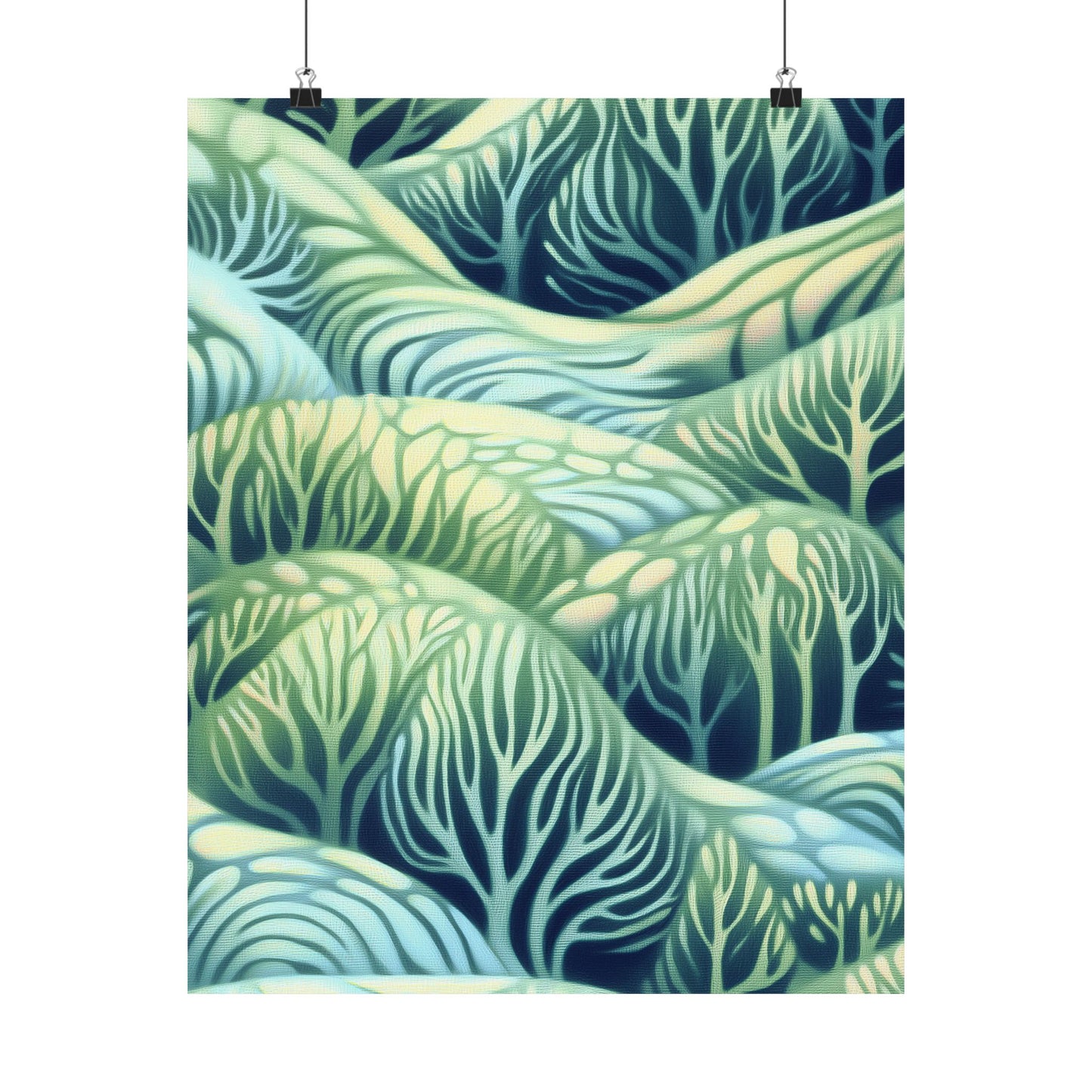 Serene Nature Matte Vertical Poster - Tranquil Forest Design for Home Decor