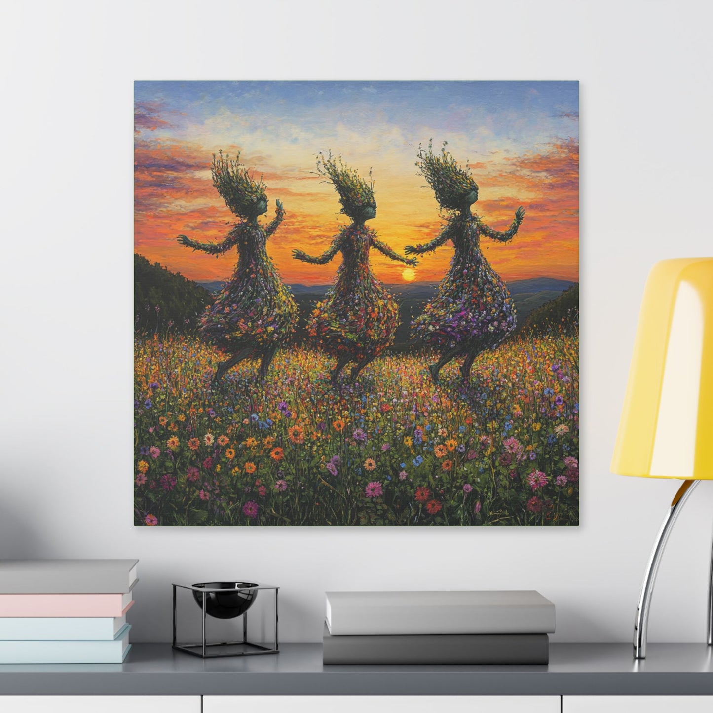 The Fairy Frolic - Flowers & Fairies Collection - Wall Art on Canvas