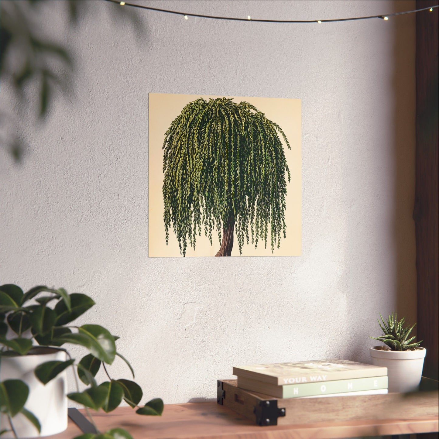 Weeping Willow Vintage Botanical Art Print - Matte Poster - Vintage Botanical Wall Art