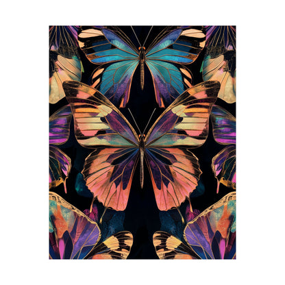 Vibrant Boho Butterflies Fine Art Pint - Matte Poster - Colorful Wall Art for Nature Lovers