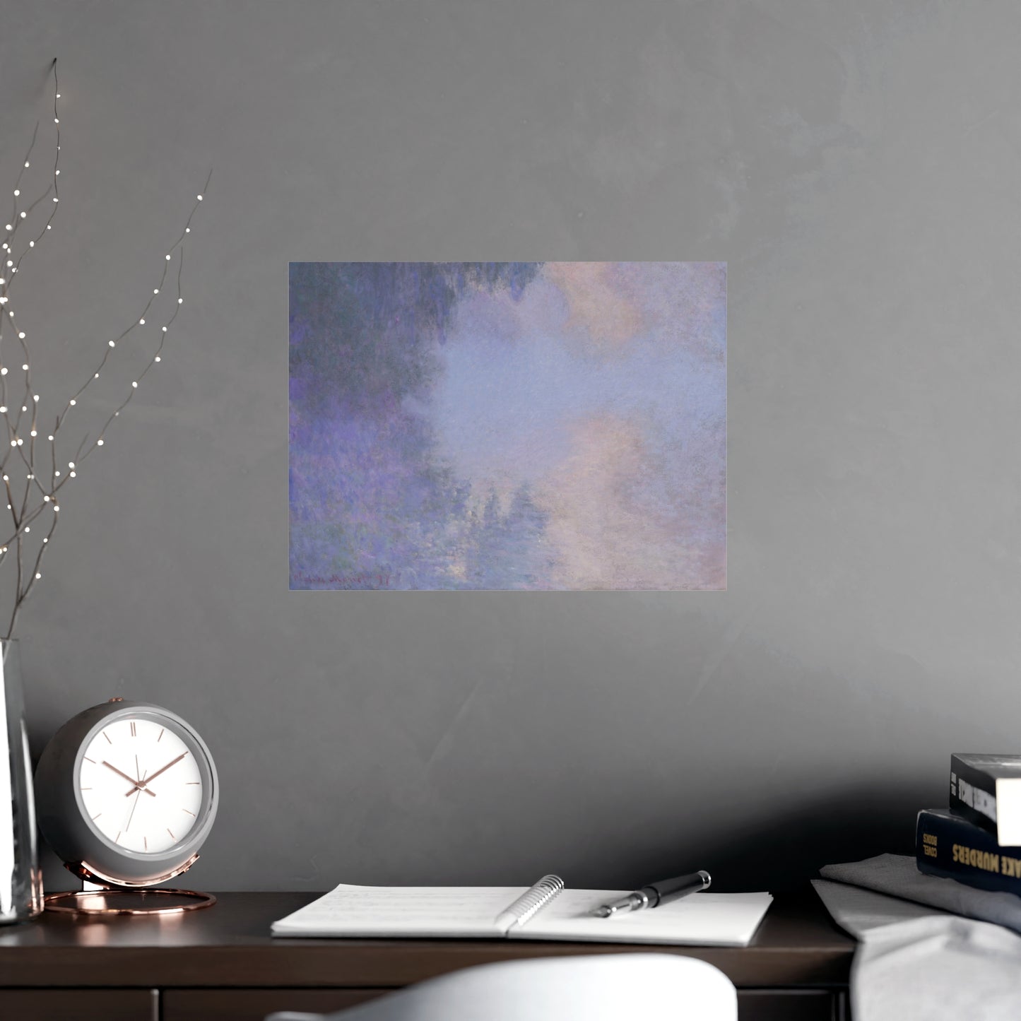Branch of the Seine near Giverny in Mist - Monet Fine Art Poster
