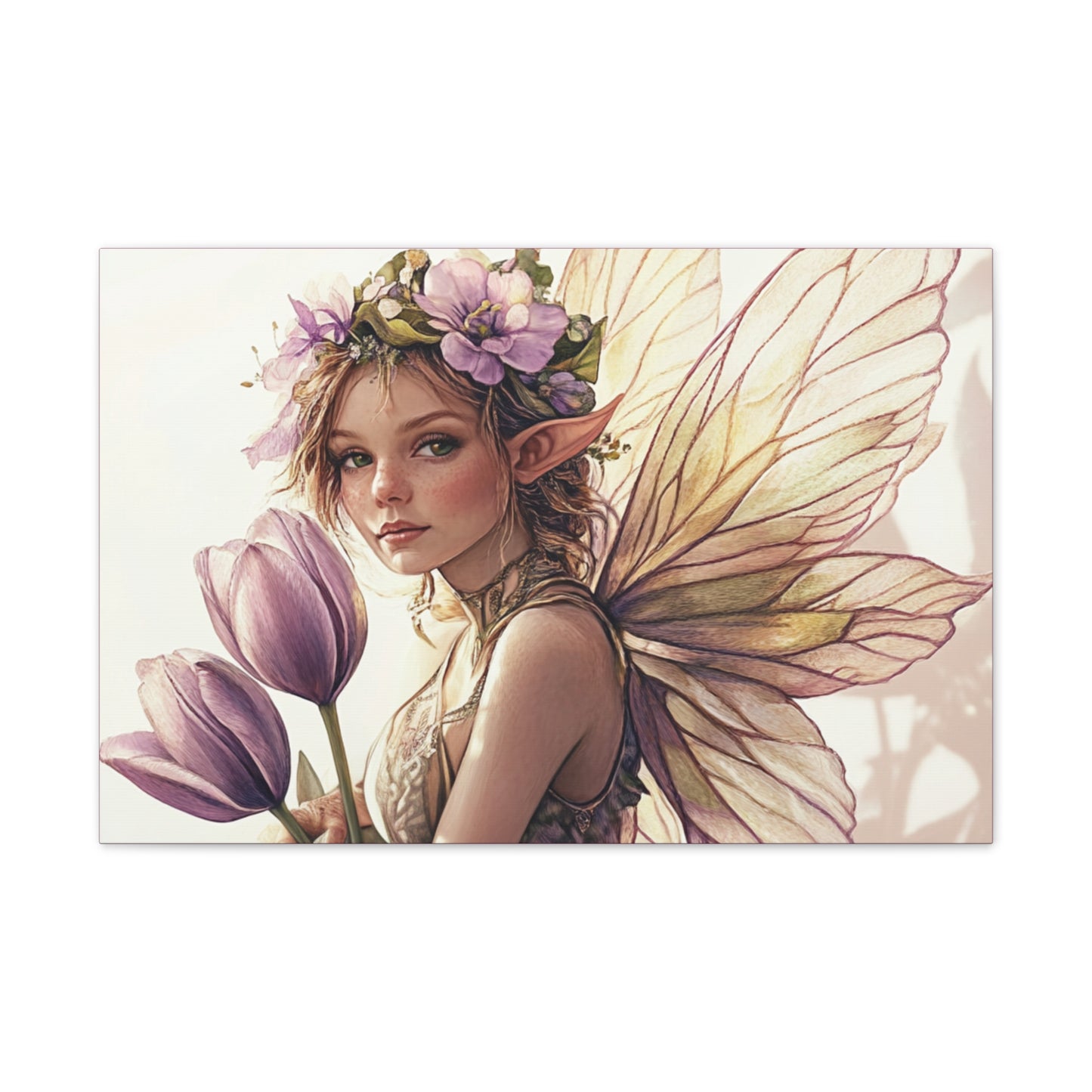 Tuesdays are for Tulips - Flowers & Fairies Collection - Fine Art Print on Canvas