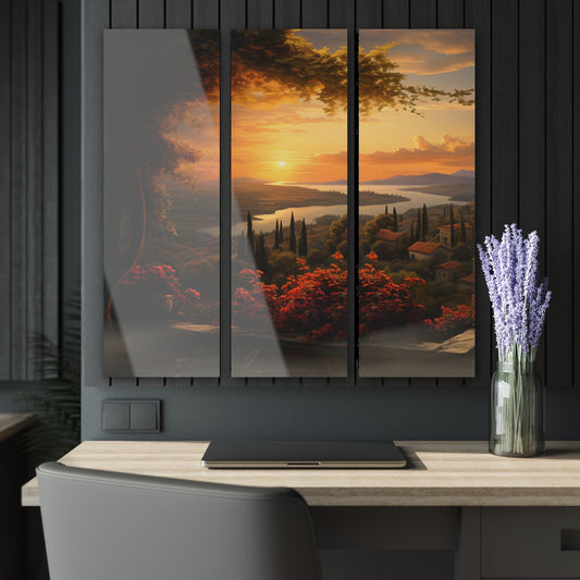 Sangria Sunset - Acrylic Prints (Triptych)