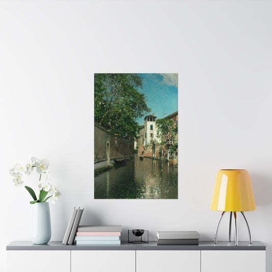 Canal in Venice Fine Art Print - Vintage Art - Landscape -  Matte Vertical Poster - Art Print for Home Décor - Classical Art