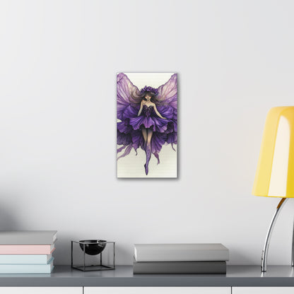 A Violet Affair - Fairies & Flowers Collection - Wall Art - on Canvas