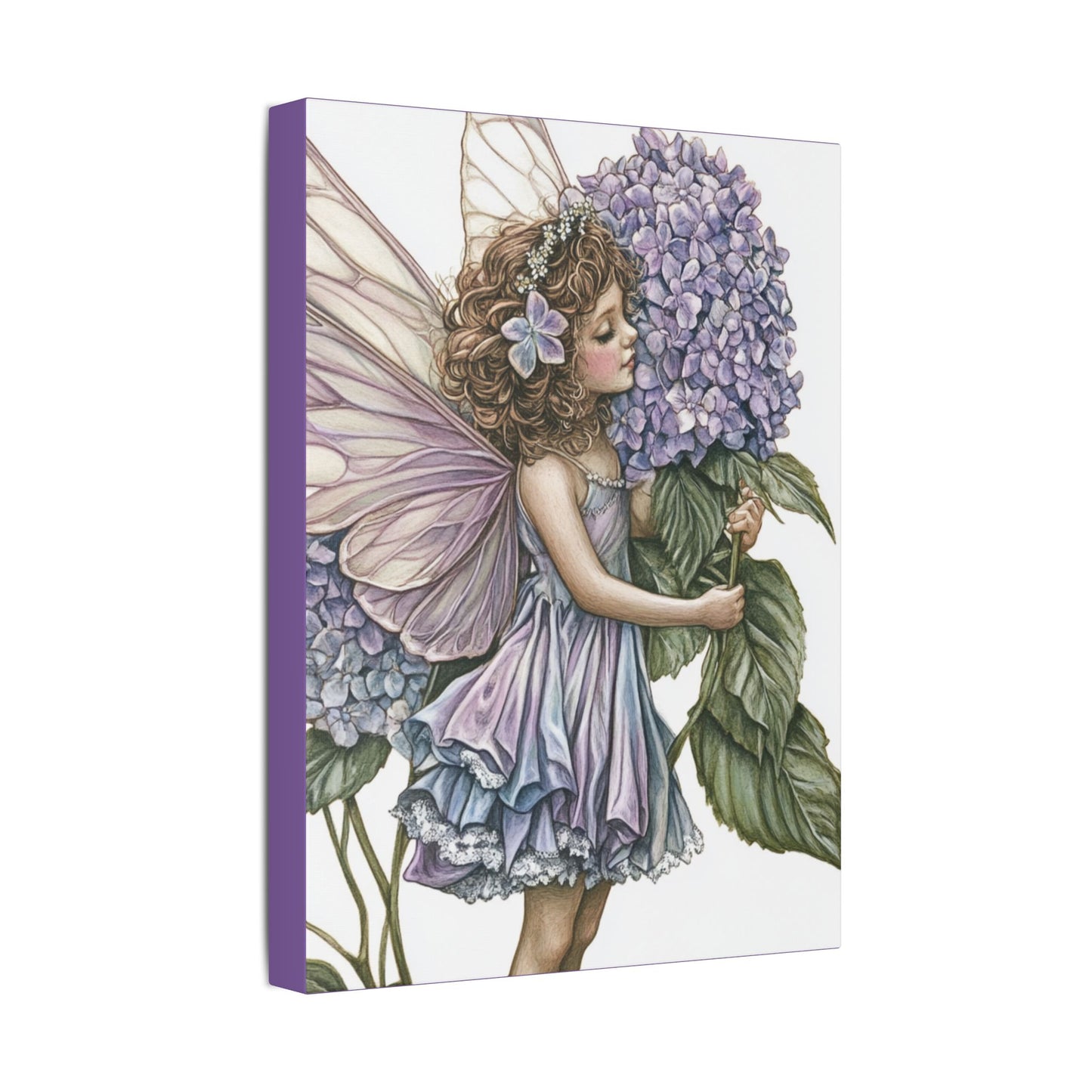 Purple Hydrangea - Flowers & Fairies Collection - Fine Art Print on Canvas