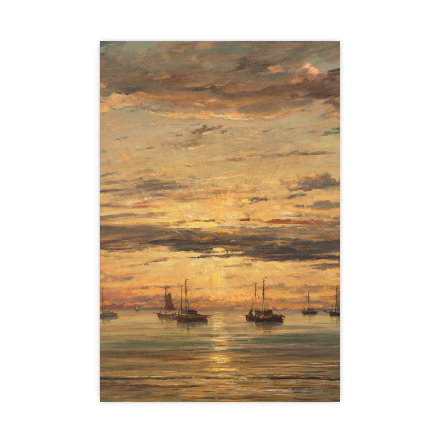 Sunset at Scheveningen - Dutch Maritime Fine Art Poster