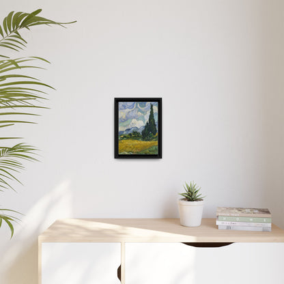 Van Gogh - Wheat Field with Cypresses - Museum Collection - Framed Canvas Print