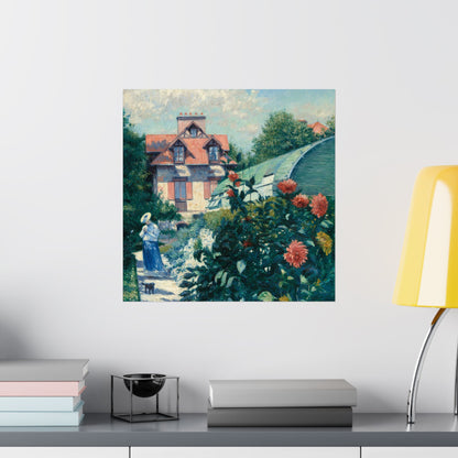Dahlias Vintage Botanical Fine Art Print