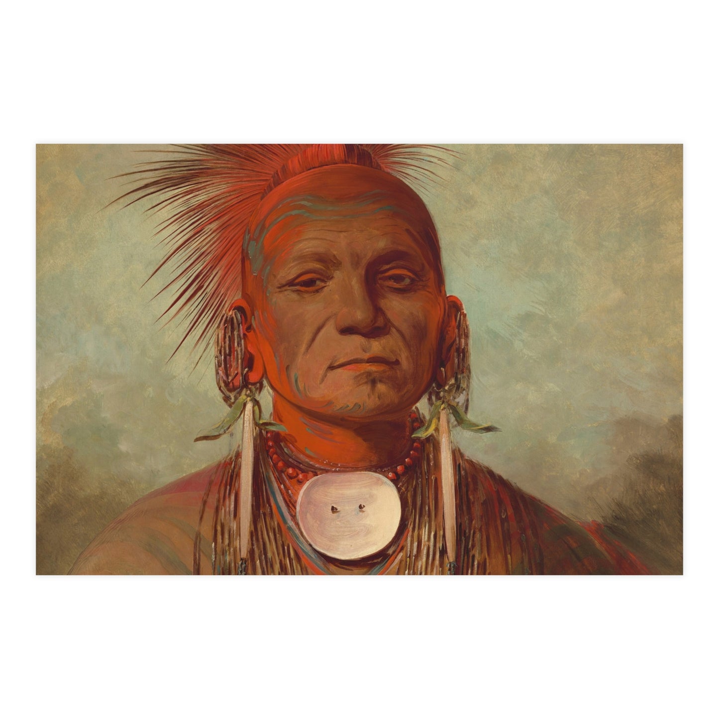 Iowa Medicine Man Portrait - George Catlin - Fine Art Poster