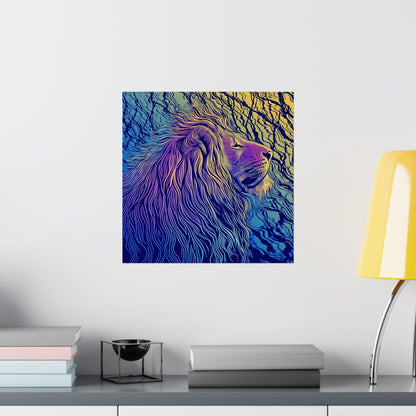 Lion Heart - Fine Art Print - Whimsical Animals - Nature Posters - Vibrant Wall Art for Animal Lovers