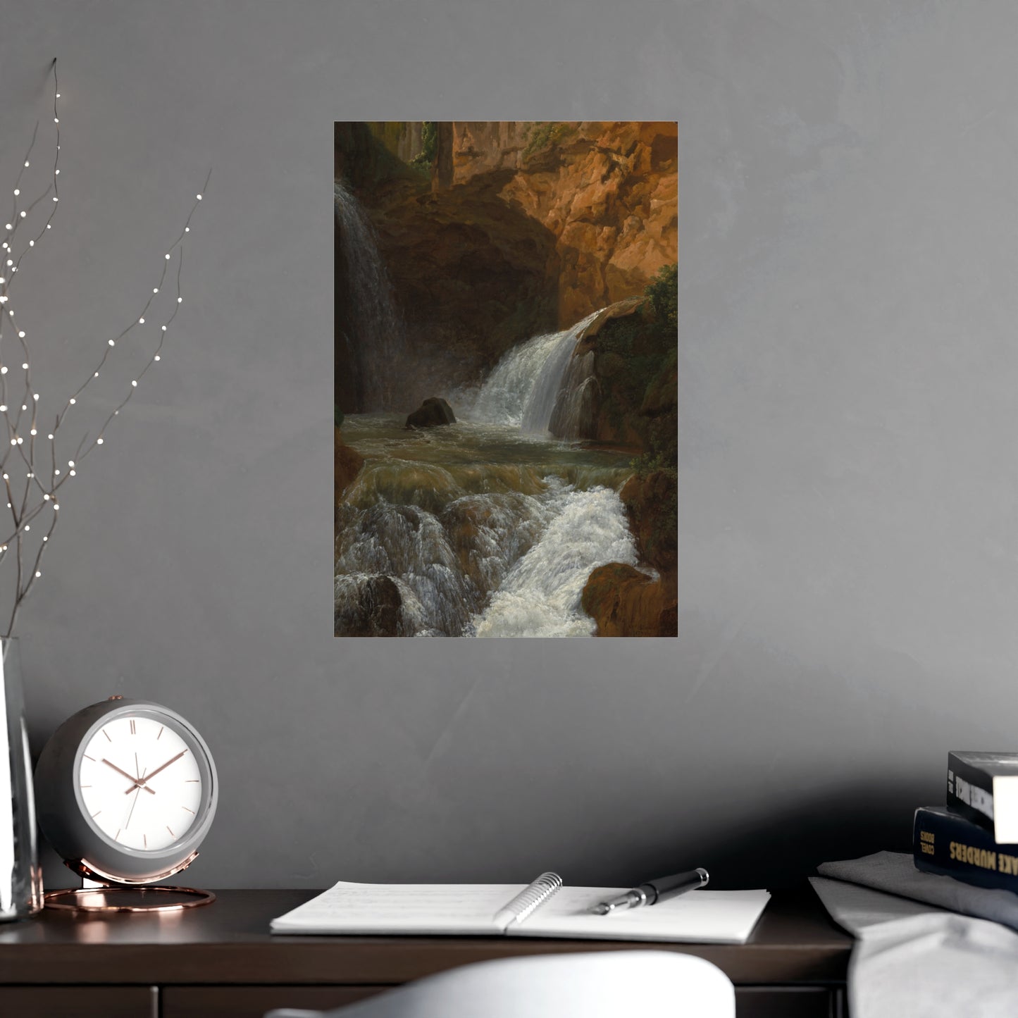 Waterfalls at Tivoli - Italian Landscape Fine Art Poster