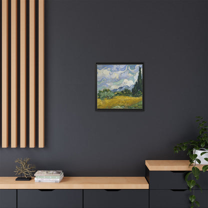 Van Gogh - Wheat Field with Cypresses - Museum Collection - Framed Canvas Print