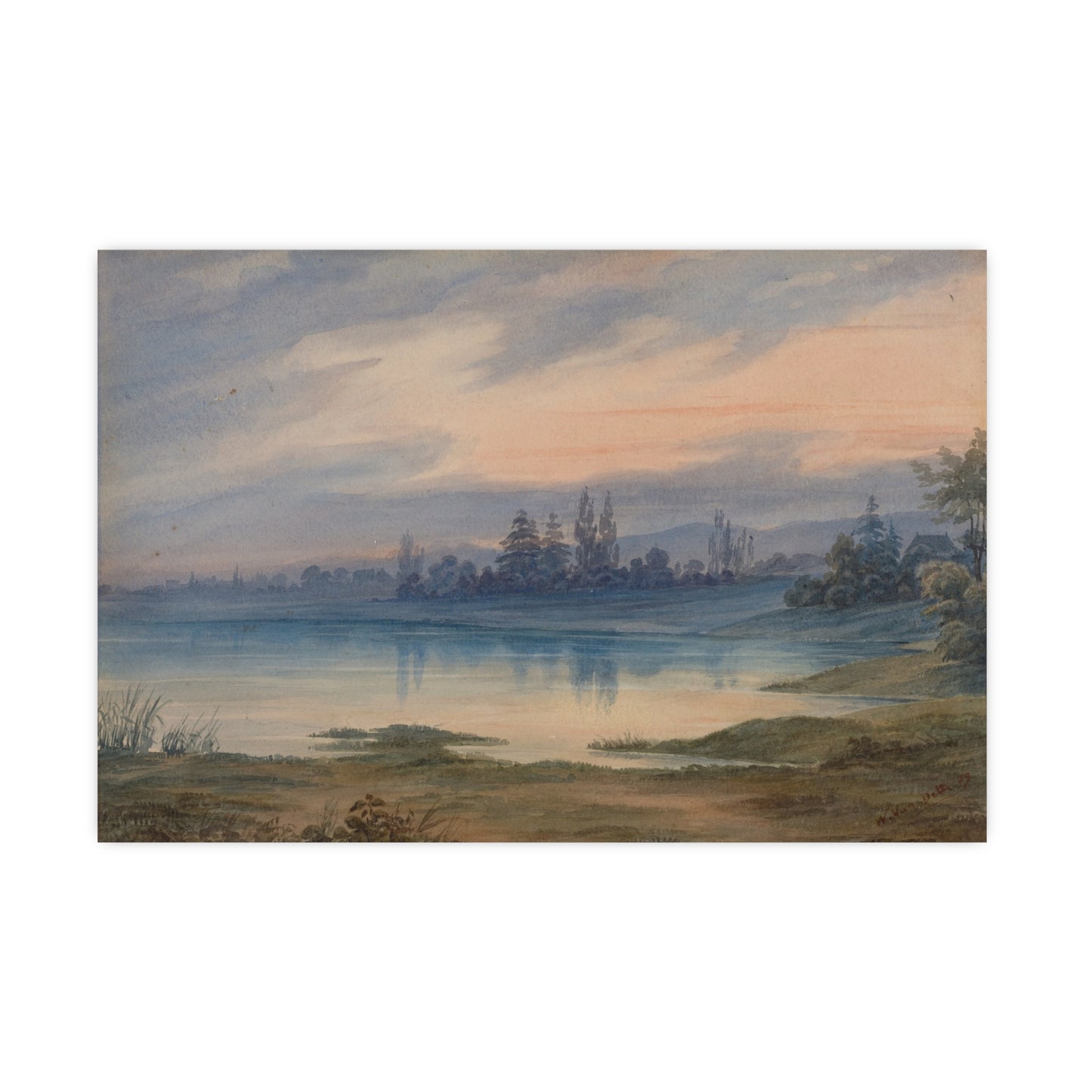 Landscape near Strasbourg - European Pastoral Fine Art Poster