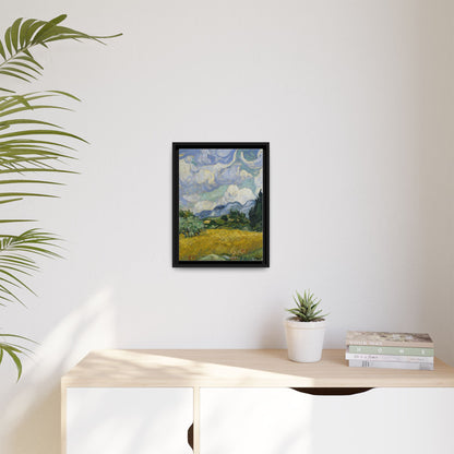 Van Gogh - Wheat Field with Cypresses - Museum Collection - Framed Canvas Print