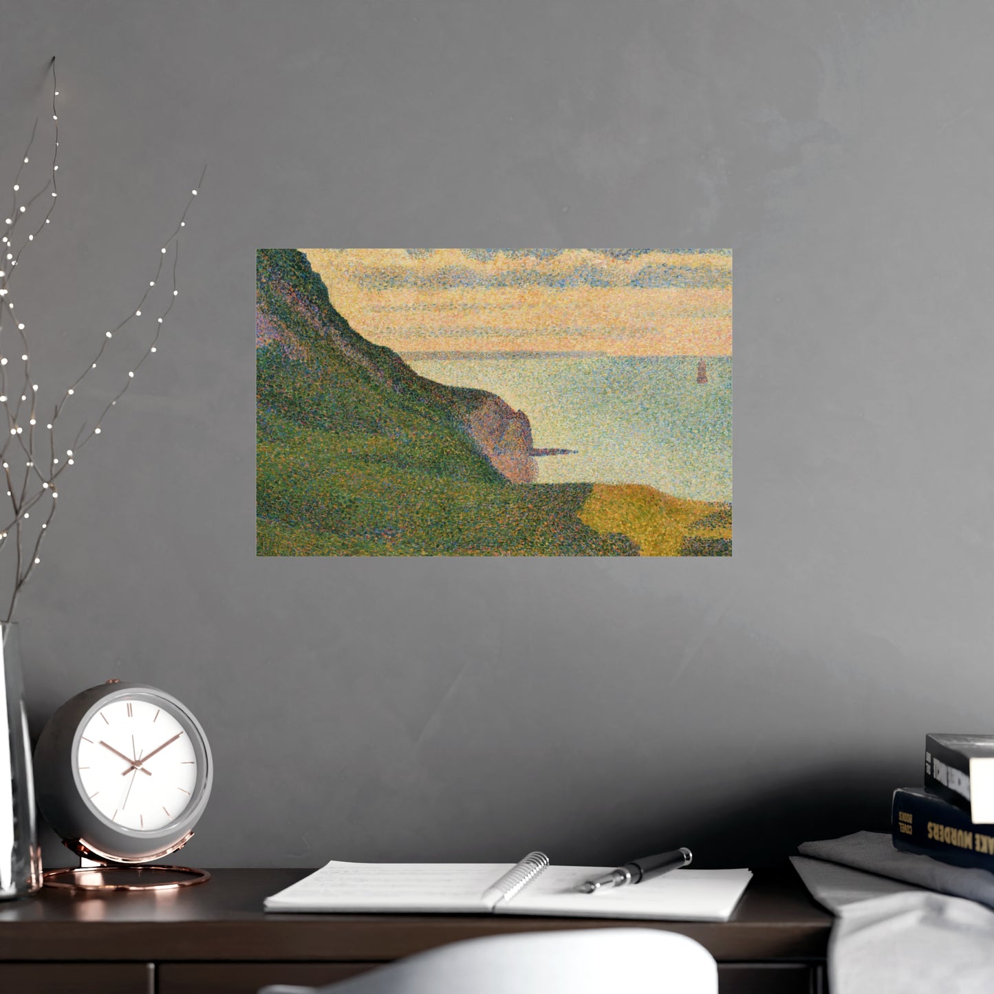 Seascape at Port-en-Bessin Normandy - Seurat Fine Art Poster