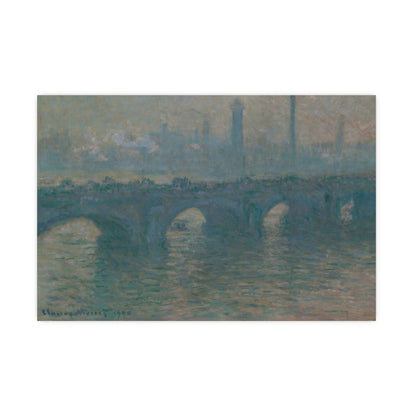 Waterloo Bridge Gray Weather - Monet Fine Art Poster