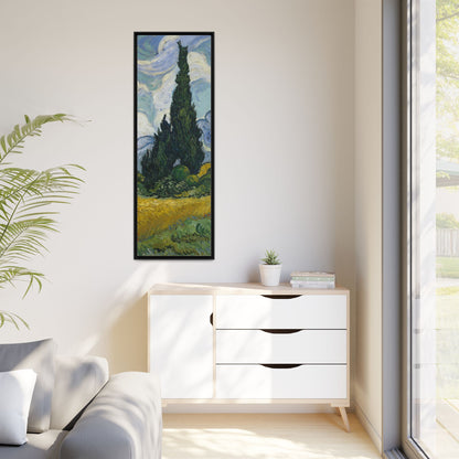Van Gogh - Wheat Field with Cypresses - Museum Collection - Framed Canvas Print