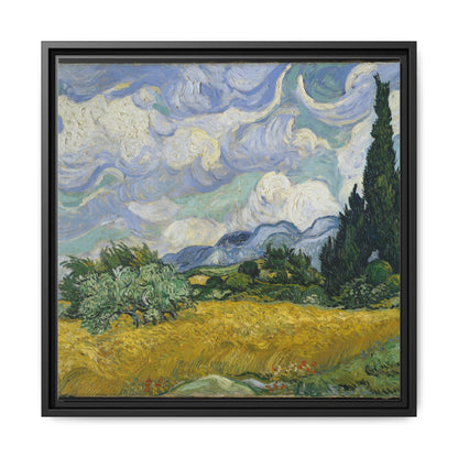 Van Gogh - Wheat Field with Cypresses - Museum Collection - Framed Canvas Print