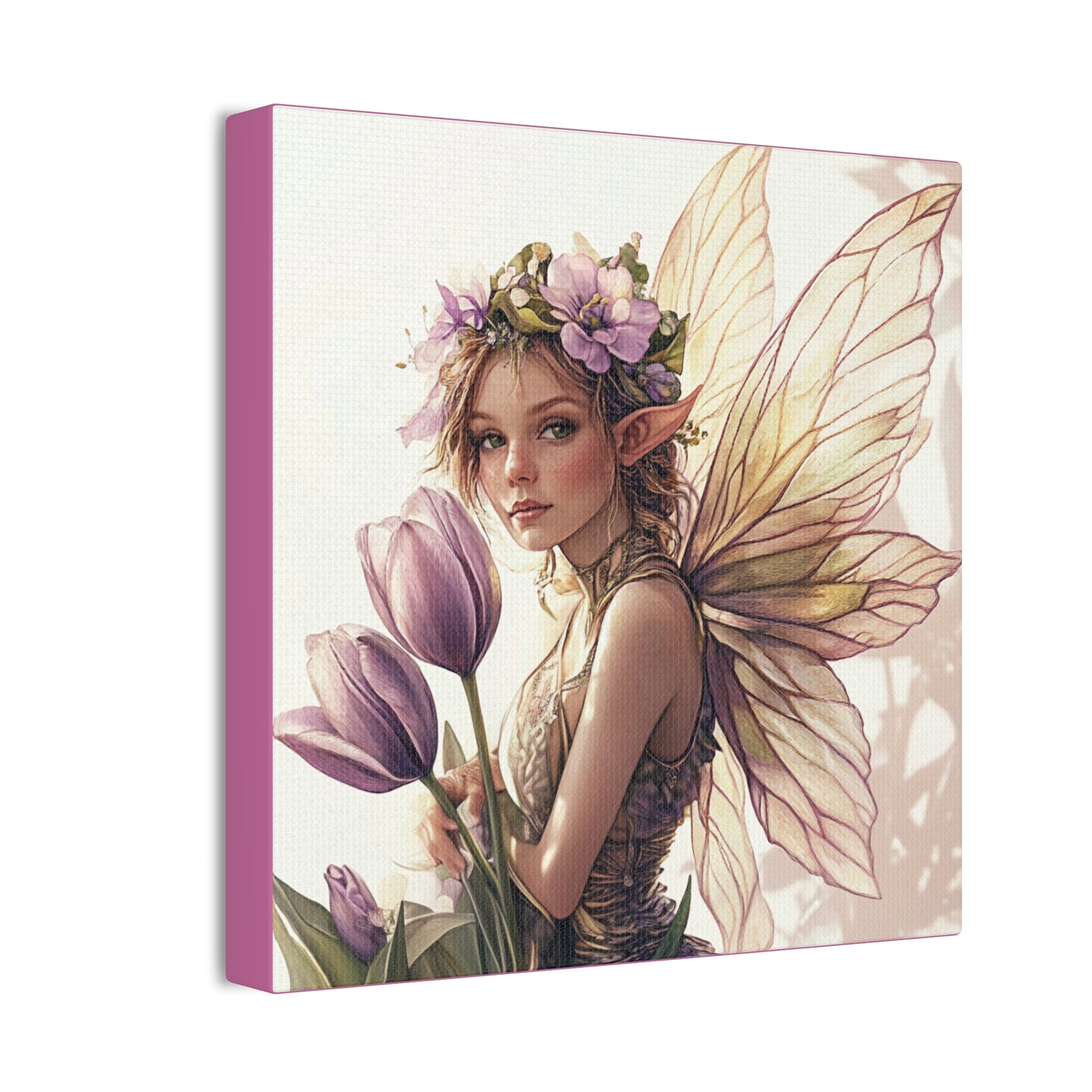 Tuesdays are for Tulips - Flowers & Fairies Collection - Fine Art Print on Canvas