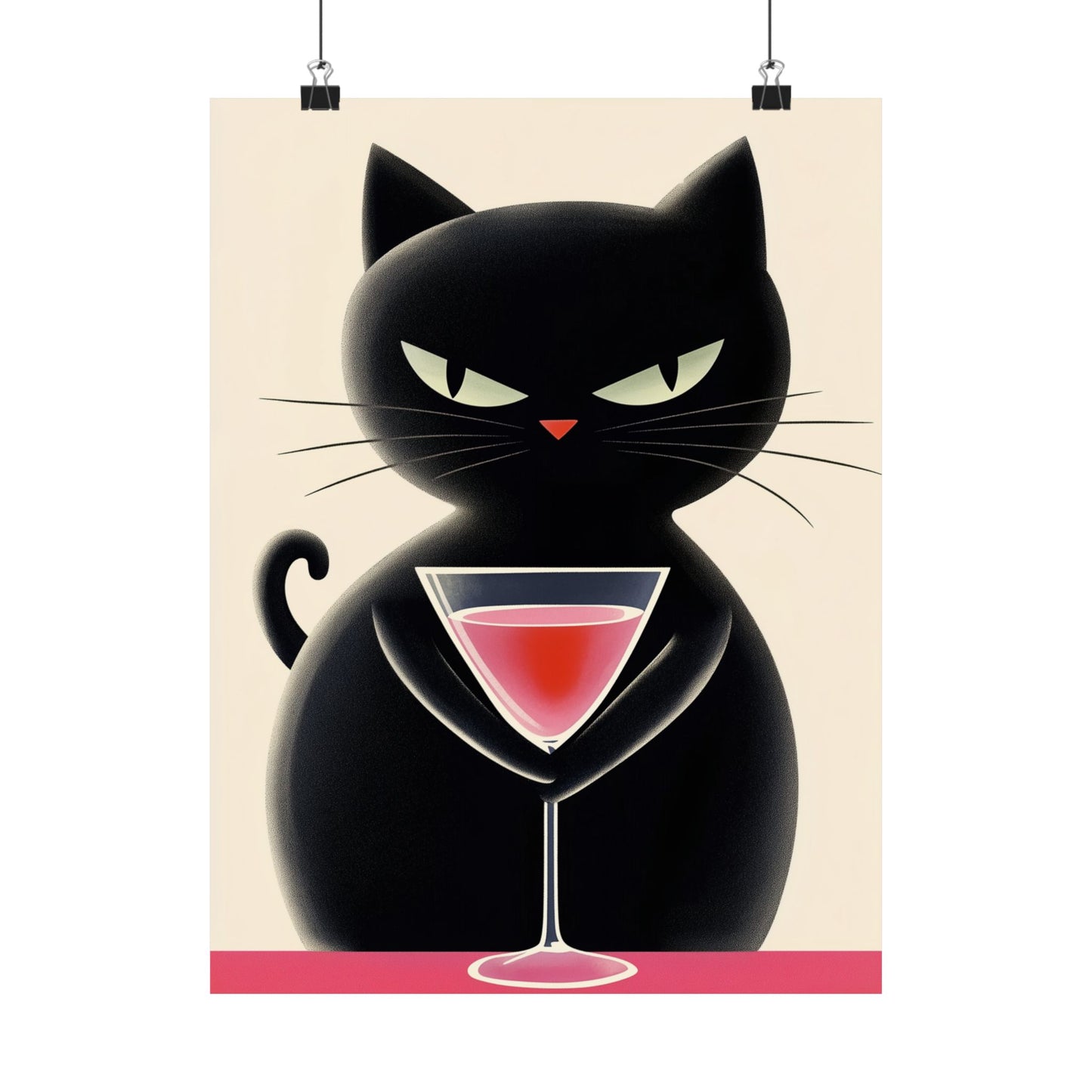 Yes, I'm Judging You - Cat Café Series - Black Cat Poster - Stylish Wall Art for Cat Lovers