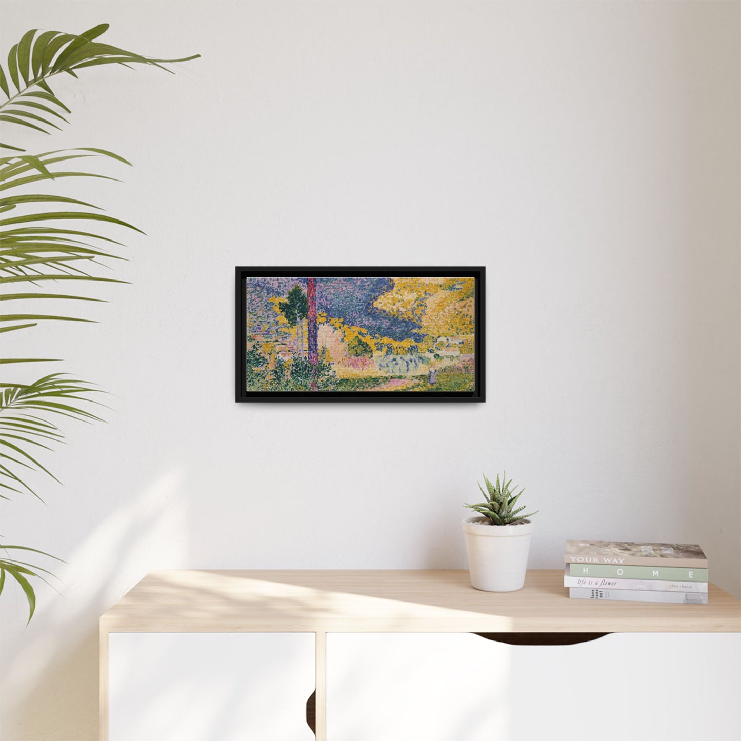Valley with Fir Shade on the Mountain - Museum Collection - Framed Canvas Print