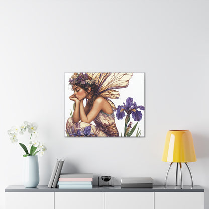 Iris You Were Here - Flowers & Fairies Collection - Fine Art Print on Canvas