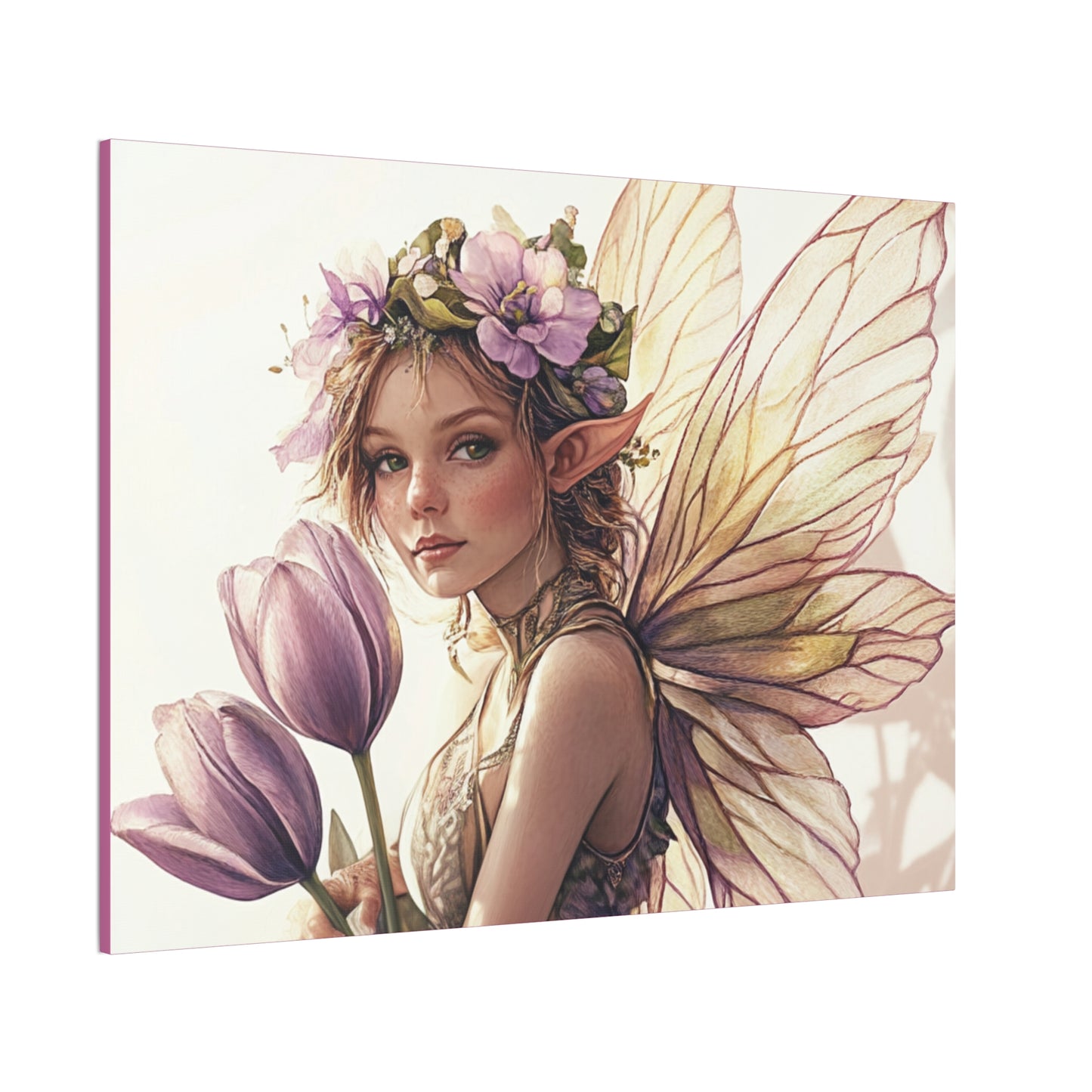 Tuesdays are for Tulips - Flowers & Fairies Collection - Fine Art Print on Canvas