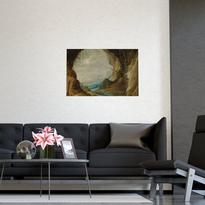 Vista from a Grotto - Romantic Cave Landscape Fine Art Poster