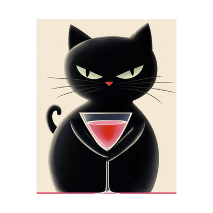 Yes, I'm Judging You - Cat Café Series - Black Cat Poster - Stylish Wall Art for Cat Lovers