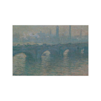 Waterloo Bridge Gray Weather - Monet Fine Art Poster