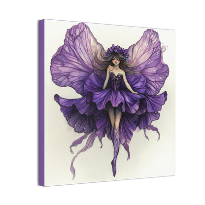 A Violet Affair - Fairies & Flowers Collection - Wall Art - on Canvas