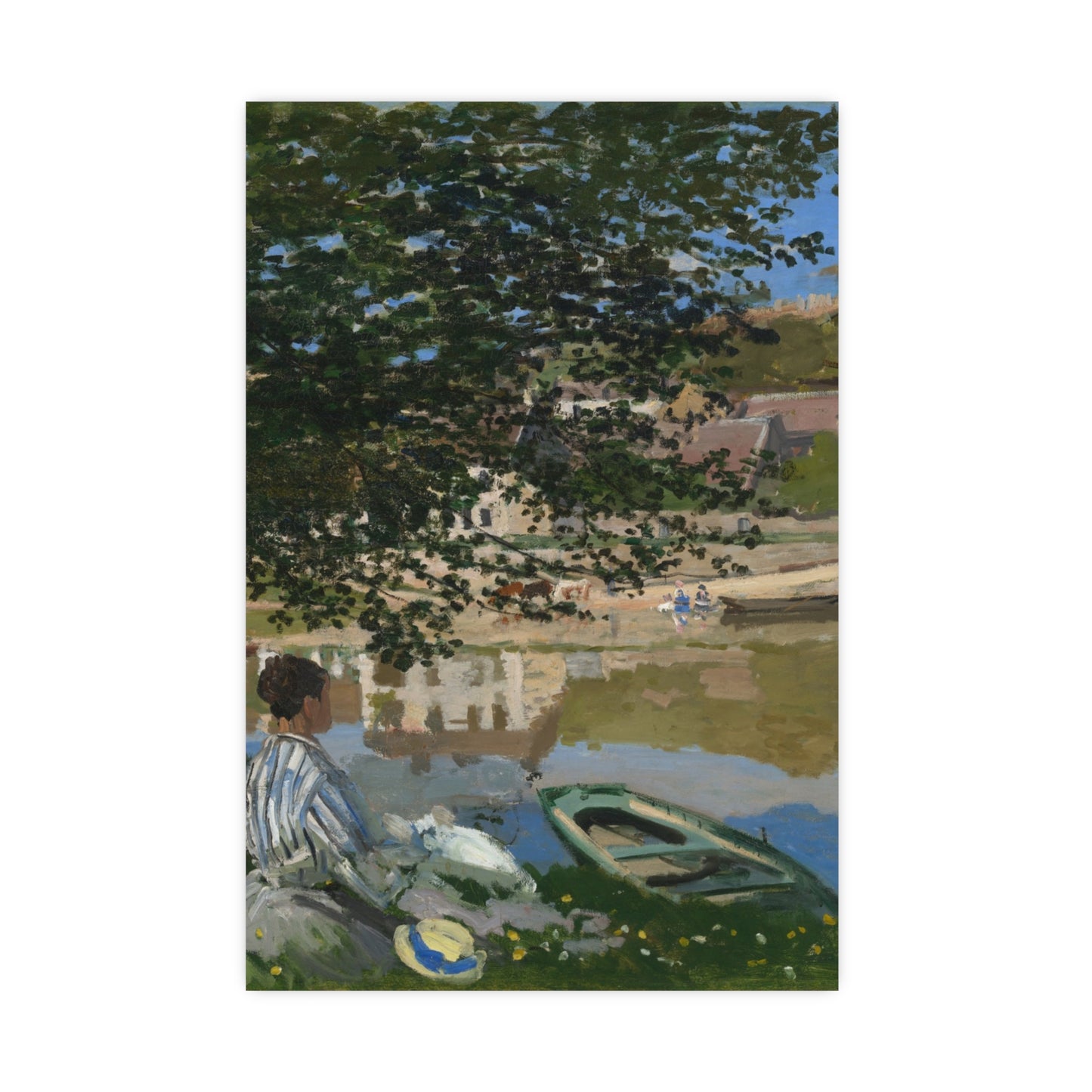 On the Bank of the Seine at Bennecourt - Monet Fine Art Poster