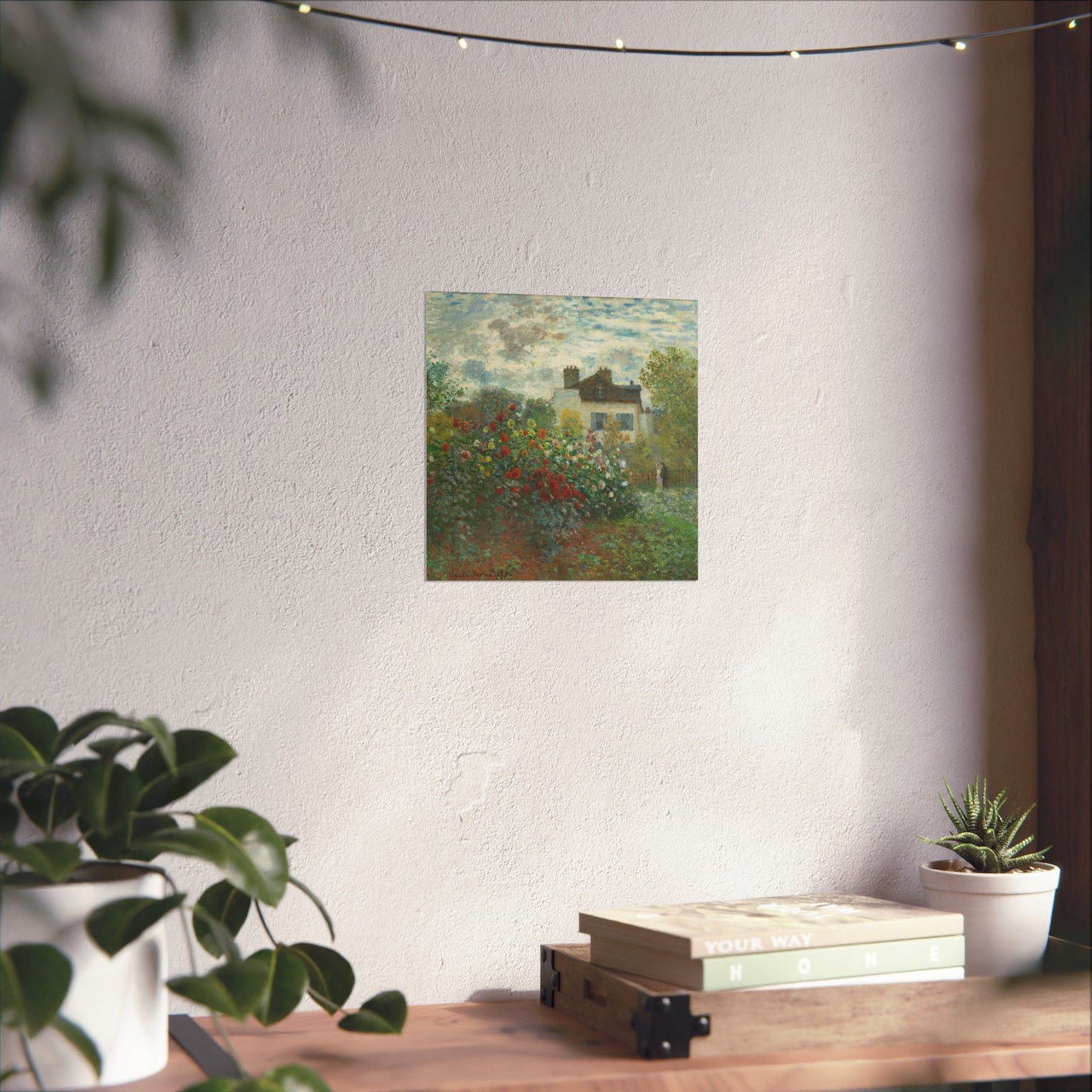 Monet - Artist's Garden at Argenteuil Fine Art Print