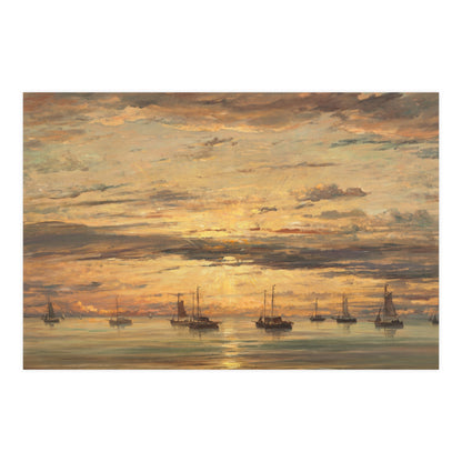 Sunset at Scheveningen - Dutch Maritime Fine Art Poster