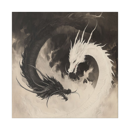Yin & Yang - Dragon Art Collection -  Fine Art Print on Canvas