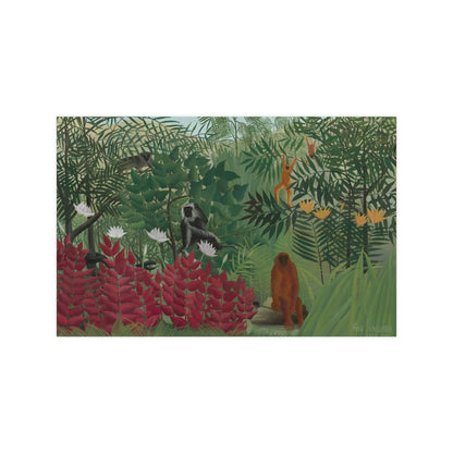Tropical Forest with Monkeys - Rousseau Fine Art Poster