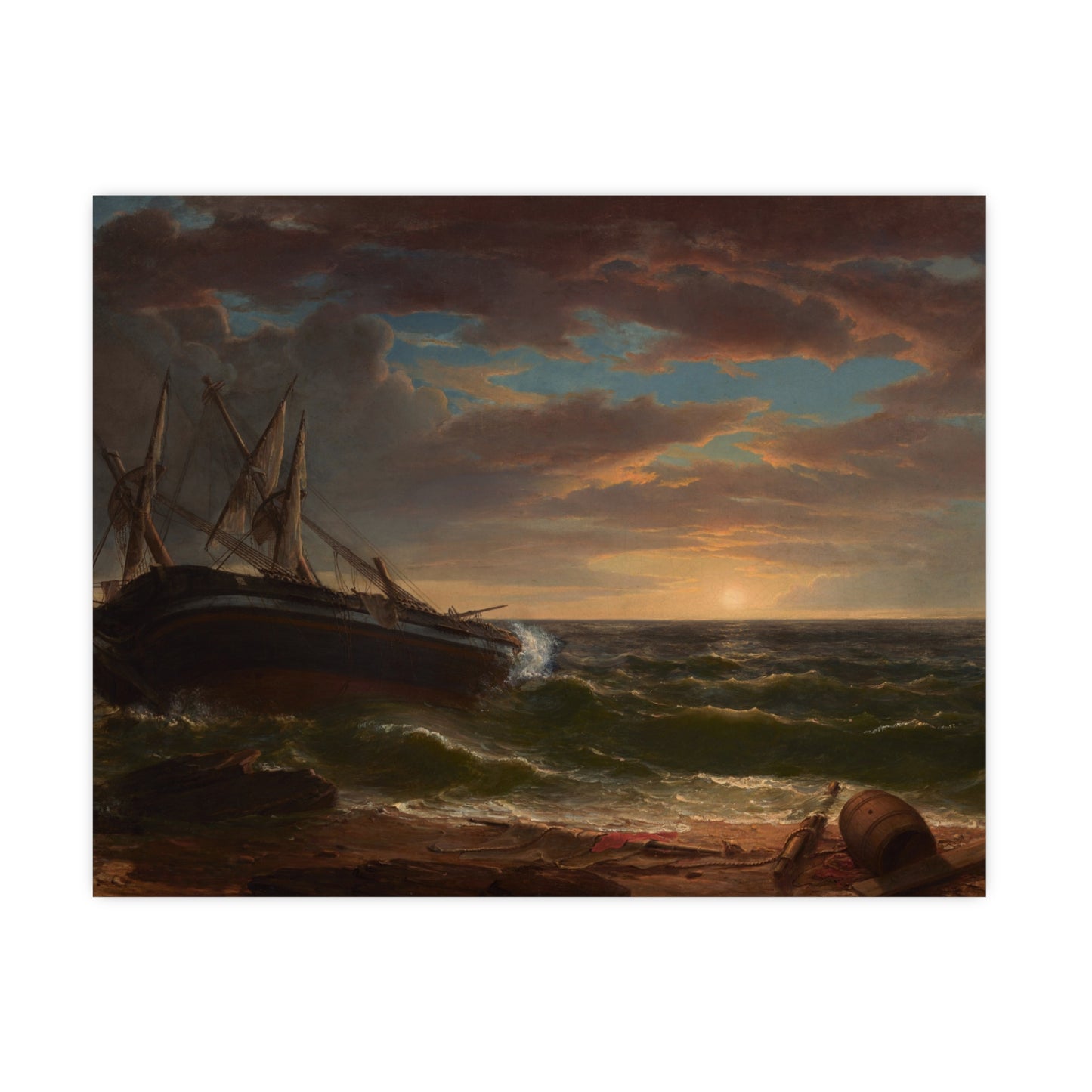 The Stranded Ship - Maritime Drama Fine Art Poster