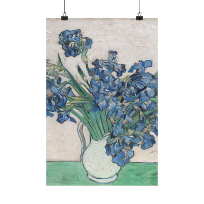 Van Gogh Irises Fine Art Print - Blue Flowers Wall Art