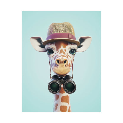 Adventure Awaits - His & Hers Giraffe Fine Art Prints (II) - Whimsical Animals - Wall Art -  Fine Art Prints - Home Décor