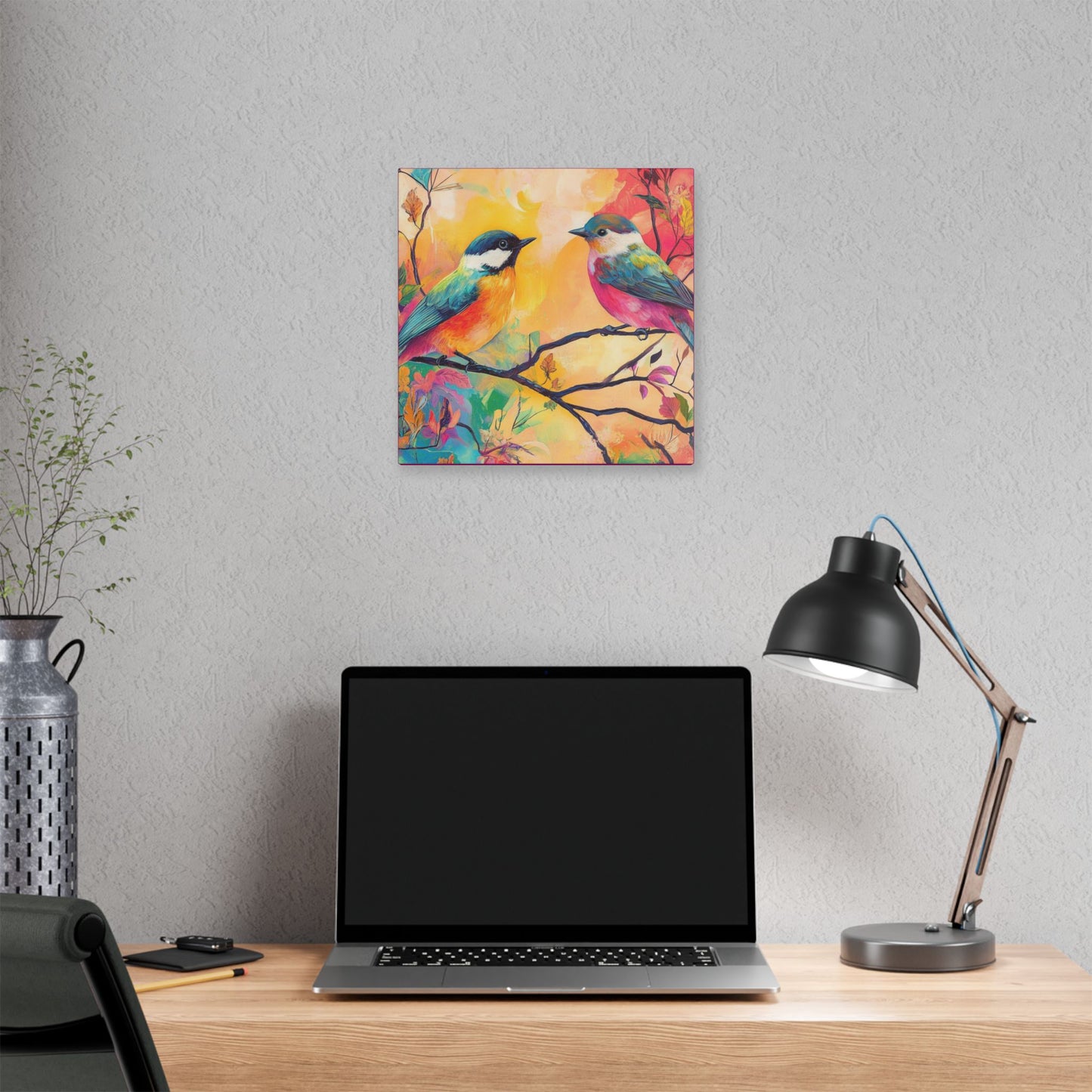 Love Birds in Paradise - Fine Art Print - Wall Art - on Canvas