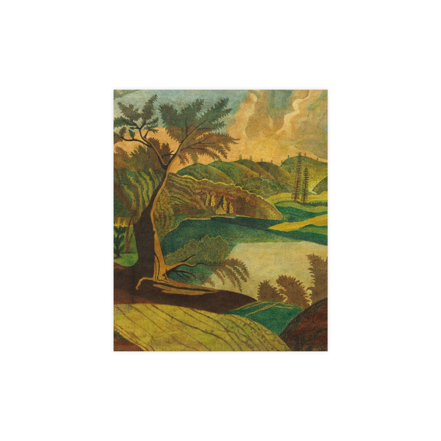 Stylized Landscape - Modern Abstract Fine Art Poster