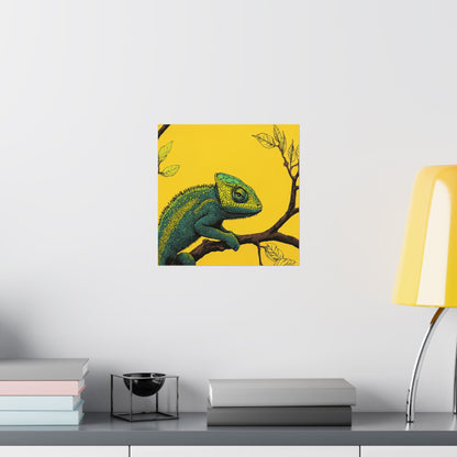 I am not Amused - The Candid Chameleon - Whimsical Animals - Fine Art Print - Vertical Poster - Bohemian Wall Art