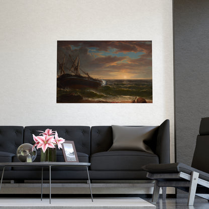 The Stranded Ship - Maritime Drama Fine Art Poster