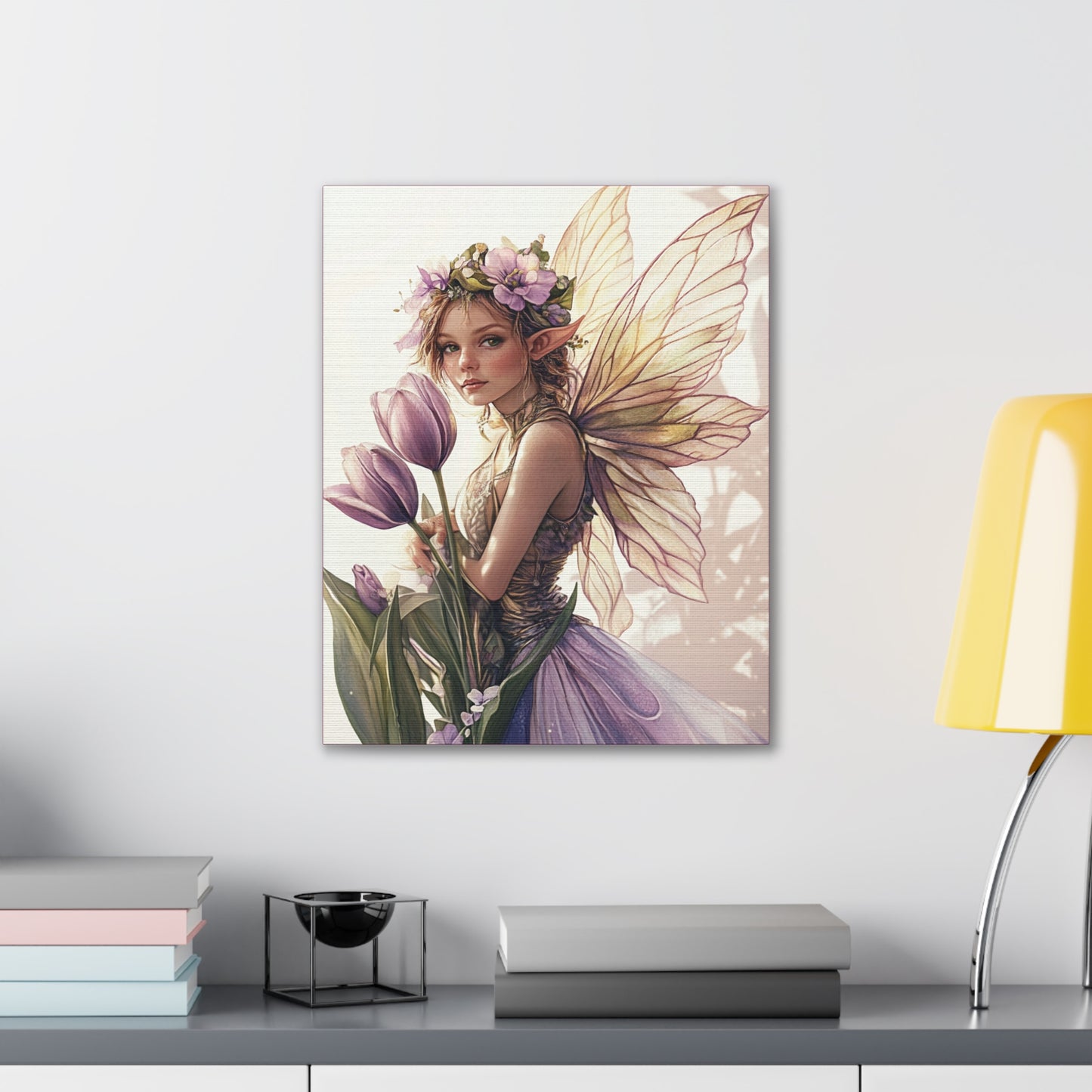 Tuesdays are for Tulips - Flowers & Fairies Collection - Fine Art Print on Canvas