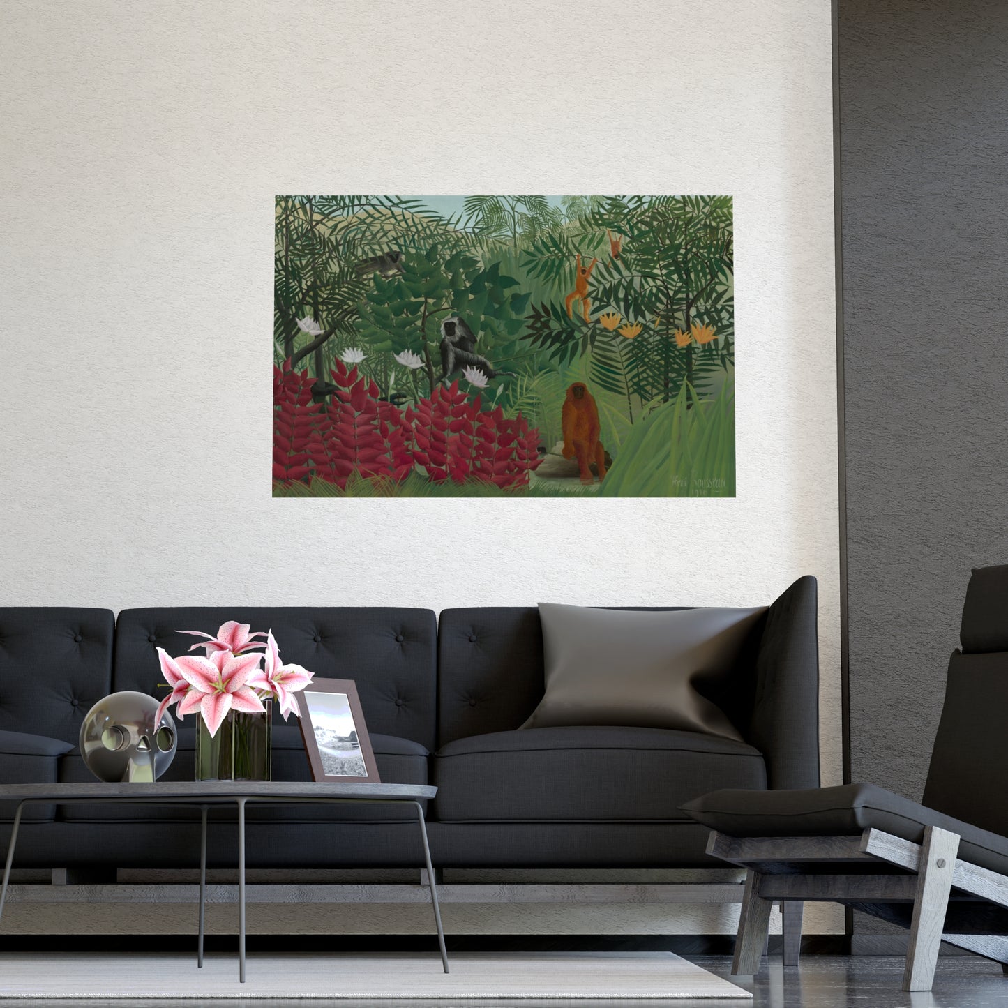 Tropical Forest with Monkeys - Rousseau Fine Art Poster